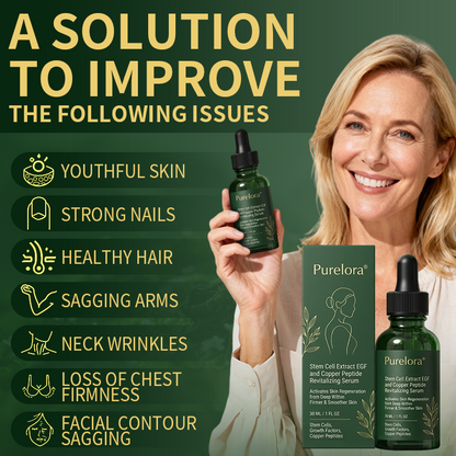 💖Change from the inside out | Purelora® Stem Cell–Derived EGF & Copper Peptide Activating Serum  (Deeply activates skin renewal from within for firmer, smoother-looking skin)