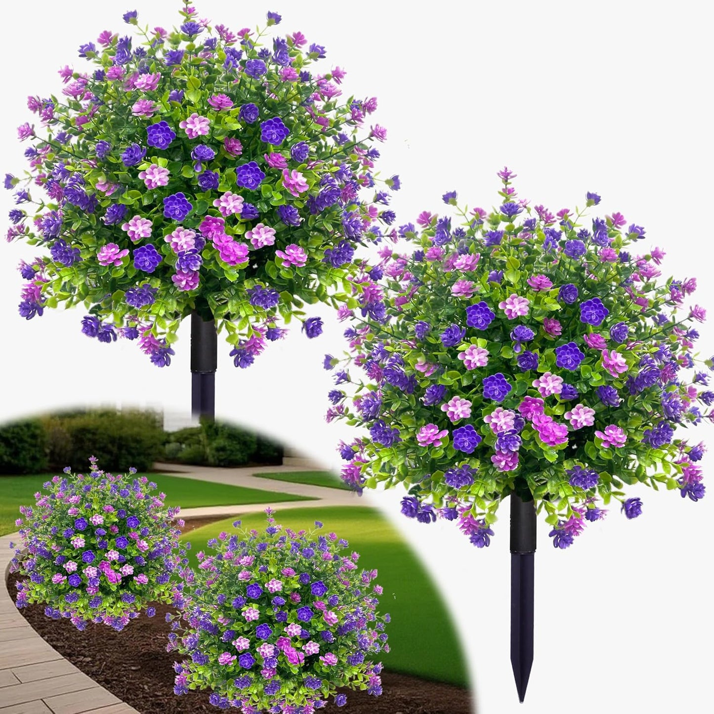 🎁artificial potted trees🌱with ground stake