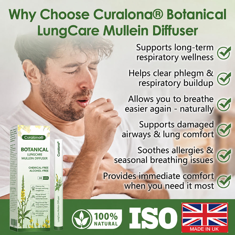 🔥 70% OFF ONLINE SPECIAL – Curalona® Botanical LungCare Mullein Diffuser