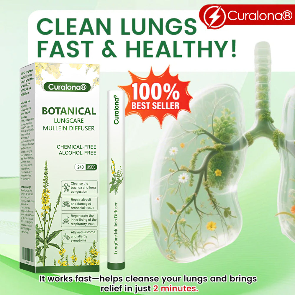 🔥 70% OFF ONLINE SPECIAL – Curalona® Botanical LungCare Mullein Diffuser