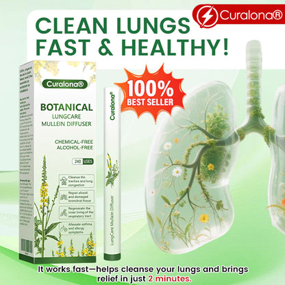 🔥 70% OFF ONLINE SPECIAL – Curalona® Botanical LungCare Mullein Diffuser