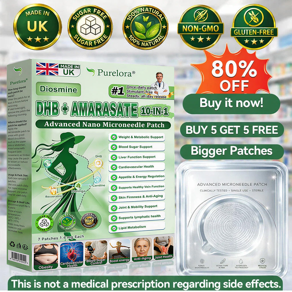 🔥<𝐍𝐞𝐰 𝐈𝐦𝐩𝐫𝐨𝐯𝐞𝐝 𝐅𝐨𝐫𝐦𝐮𝐥𝐚> 𝐏𝐮𝐫𝐞𝐥𝐨𝐫𝐚® 𝐌𝐞𝐭𝐚𝐛𝐨𝐥𝐢𝐜 𝐌𝐚𝐭𝐫𝐢𝐱 – 𝐃𝐇𝐁 + 𝐀𝐦𝐚𝐫𝐚𝐬𝐚𝐭𝐞 𝟏𝟎-𝐢𝐧-𝟏 𝐍𝐚𝐧𝐨 𝐌𝐢𝐜𝐫𝐨𝐧𝐞𝐞𝐝𝐥𝐞 𝐏𝐚𝐭𝐜𝐡 ✅𝐓𝐚𝐜𝐤𝐥𝐞𝐬 𝐨𝐛𝐞𝐬𝐢𝐭𝐲, 𝐥𝐨𝐨𝐬𝐞 𝐬𝐤𝐢𝐧, 𝐝𝐢𝐚𝐛𝐞𝐭𝐞𝐬, 𝐬𝐥𝐞𝐞𝐩 𝐢𝐬𝐬𝐮𝐞𝐬, 𝐣𝐨𝐢𝐧𝐭 𝐩𝐚𝐢𝐧, 𝐚𝐧𝐝 𝐬𝐮𝐩𝐩𝐨𝐫𝐭𝐬 𝐯𝐞𝐢𝐧 & 𝐥𝐲𝐦𝐩𝐡𝐚𝐭𝐢𝐜 𝐜𝐢𝐫𝐜𝐮𝐥𝐚𝐭𝐢𝐨𝐧
