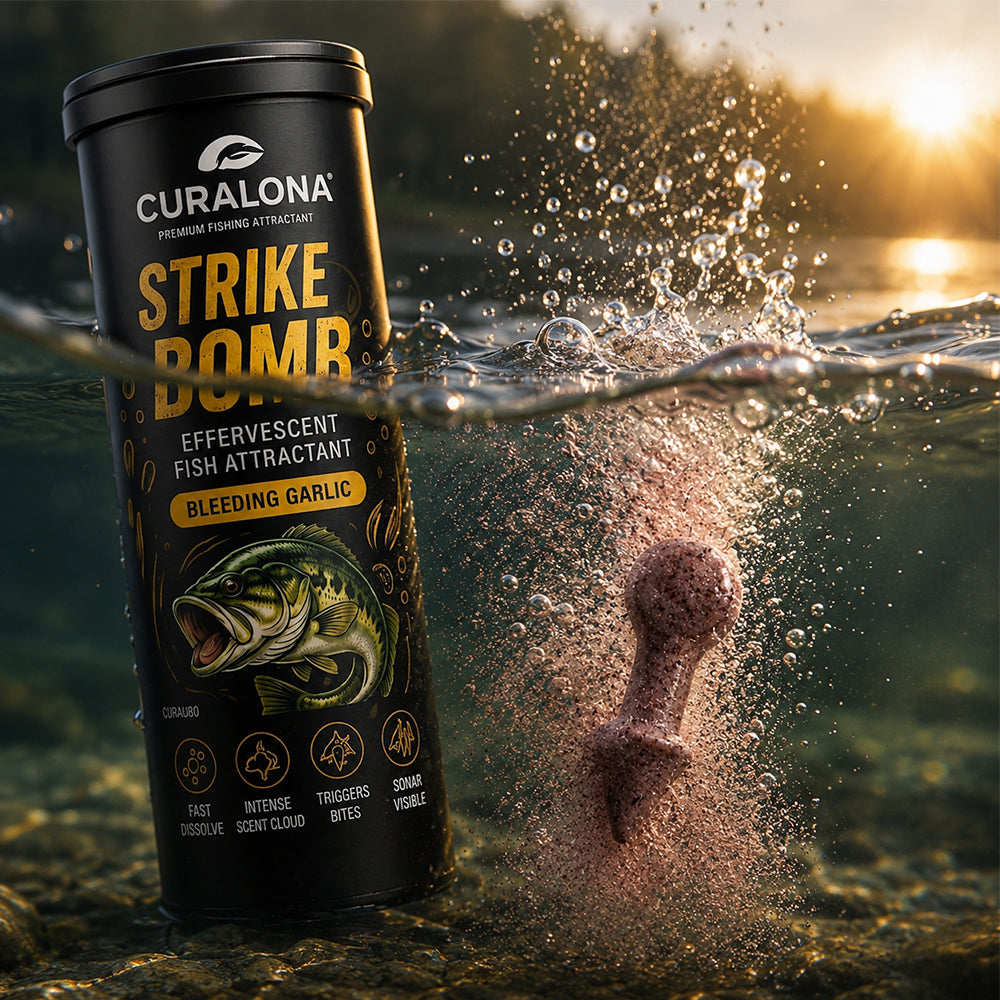 🔥 𝐎𝐟𝐟𝐢𝐜𝐢𝐚𝐥 𝐁𝐫𝐚𝐧𝐝 𝐒𝐭𝐨𝐫𝐞 |✅Curalona® Strike Bombs — New Freshwater & Saltwater Fizzing Bait Booster with Scent & Color-Cloud Action