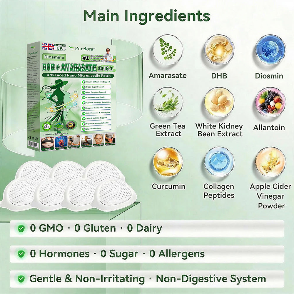 🔥<𝐍𝐞𝐰 𝐈𝐦𝐩𝐫𝐨𝐯𝐞𝐝 𝐅𝐨𝐫𝐦𝐮𝐥𝐚> 𝐏𝐮𝐫𝐞𝐥𝐨𝐫𝐚® 𝐌𝐞𝐭𝐚𝐛𝐨𝐥𝐢𝐜 𝐌𝐚𝐭𝐫𝐢𝐱 – 𝐃𝐇𝐁 + 𝐀𝐦𝐚𝐫𝐚𝐬𝐚𝐭𝐞 𝟏𝟎-𝐢𝐧-𝟏 𝐍𝐚𝐧𝐨 𝐌𝐢𝐜𝐫𝐨𝐧𝐞𝐞𝐝𝐥𝐞 𝐏𝐚𝐭𝐜𝐡 ✅𝐓𝐚𝐜𝐤𝐥𝐞𝐬 𝐨𝐛𝐞𝐬𝐢𝐭𝐲, 𝐥𝐨𝐨𝐬𝐞 𝐬𝐤𝐢𝐧, 𝐝𝐢𝐚𝐛𝐞𝐭𝐞𝐬, 𝐬𝐥𝐞𝐞𝐩 𝐢𝐬𝐬𝐮𝐞𝐬, 𝐣𝐨𝐢𝐧𝐭 𝐩𝐚𝐢𝐧, 𝐚𝐧𝐝 𝐬𝐮𝐩𝐩𝐨𝐫𝐭𝐬 𝐯𝐞𝐢𝐧 & 𝐥𝐲𝐦𝐩𝐡𝐚𝐭𝐢𝐜 𝐜𝐢𝐫𝐜𝐮𝐥𝐚𝐭𝐢𝐨𝐧