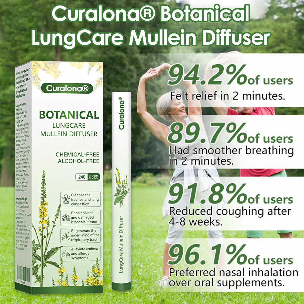 🔥 70% OFF ONLINE SPECIAL – Curalona® Botanical LungCare Mullein Diffuser