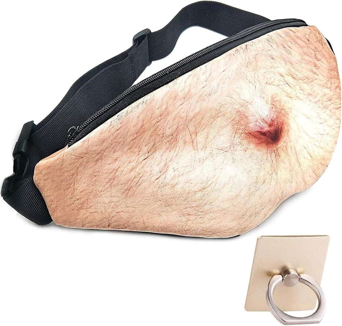 Funny Gag Gifts🤣3D Men Beer Fake Belly Dad Bag Waist Packs🍺Waterproof Fanny Pack Unisex for Father's Day,Christmas,Stocking Stuffers for Men Boyfriend Husband Him Friend Dad