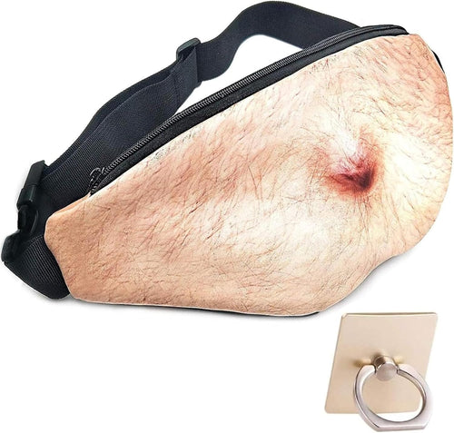 Funny Gag Gifts🤣3D Men Beer Fake Belly Dad Bag Waist Packs🍺Waterproof Fanny Pack Unisex for Father's Day,Christmas,Stocking Stuffers for Men Boyfriend Husband Him Friend Dad