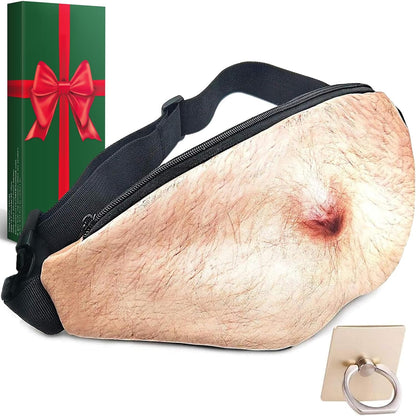 Funny Gag Gifts🤣3D Men Beer Fake Belly Dad Bag Waist Packs🍺Waterproof Fanny Pack Unisex for Father's Day,Christmas,Stocking Stuffers for Men Boyfriend Husband Him Friend Dad