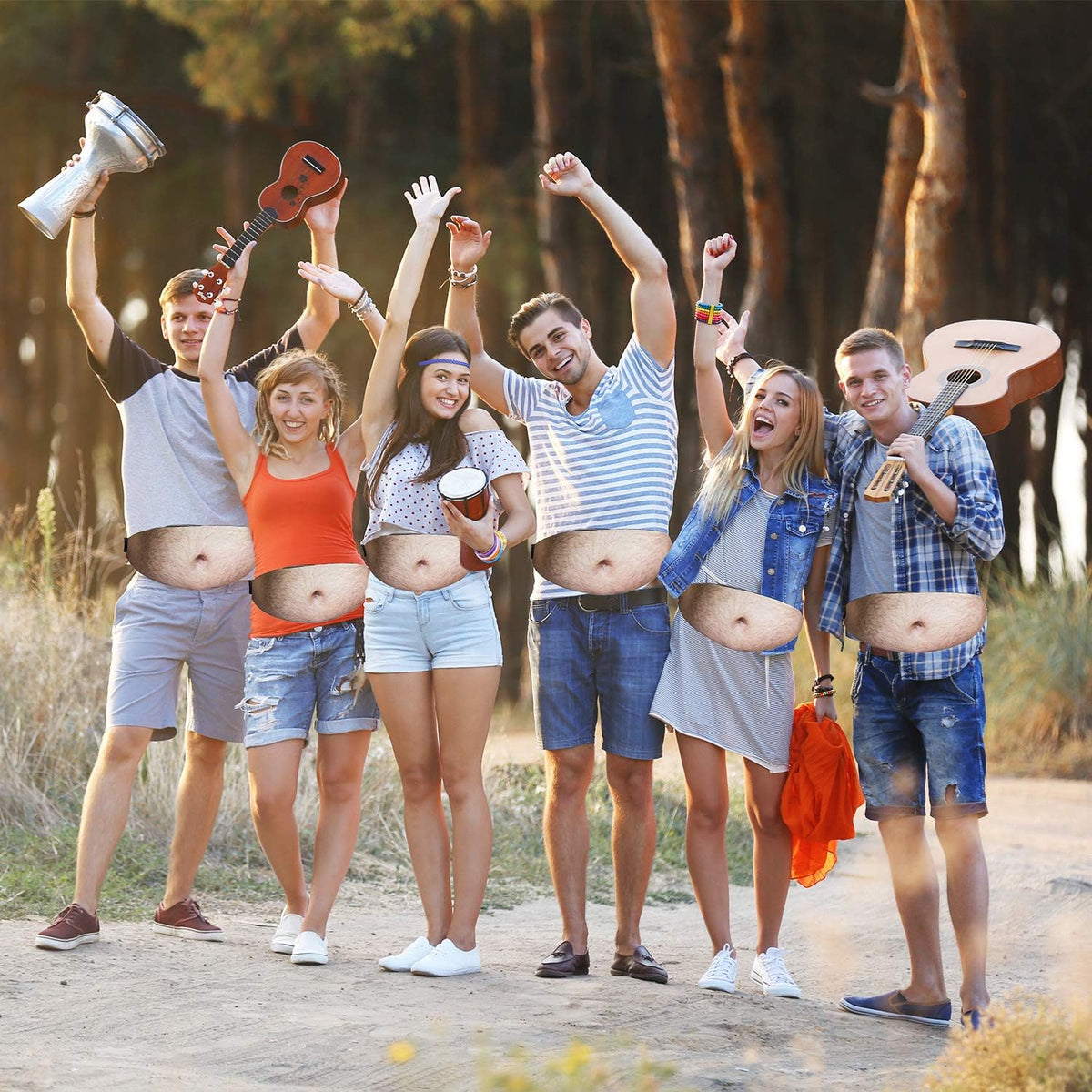 Funny Gag Gifts🤣3D Men Beer Fake Belly Dad Bag Waist Packs🍺Waterproof Fanny Pack Unisex for Father's Day,Christmas,Stocking Stuffers for Men Boyfriend Husband Him Friend Dad