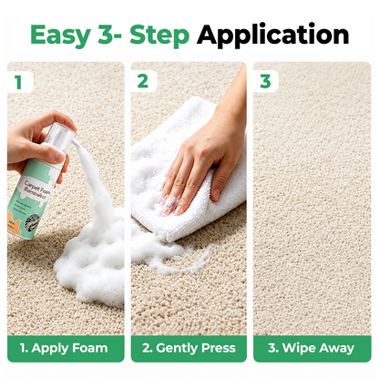 🔥60% OFF TODAY🔥 Waterless Carpet Foam Stain Remover with Towel