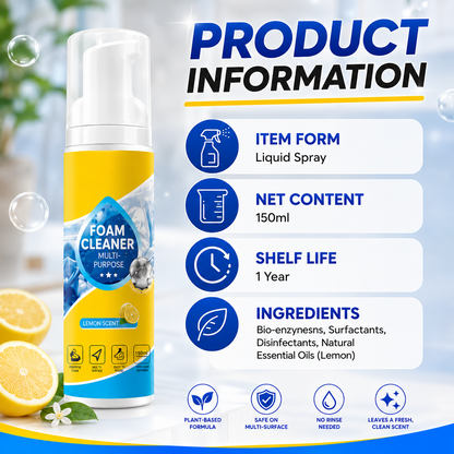 🔥Last Day 60% OFF🔥 Foam No-Rinse Cleaner — Spray, Wipe & Done